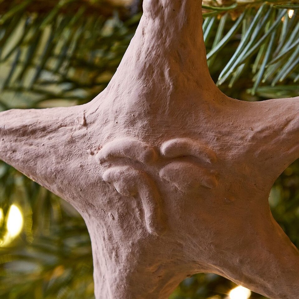 Cotton Mache Star Bauble