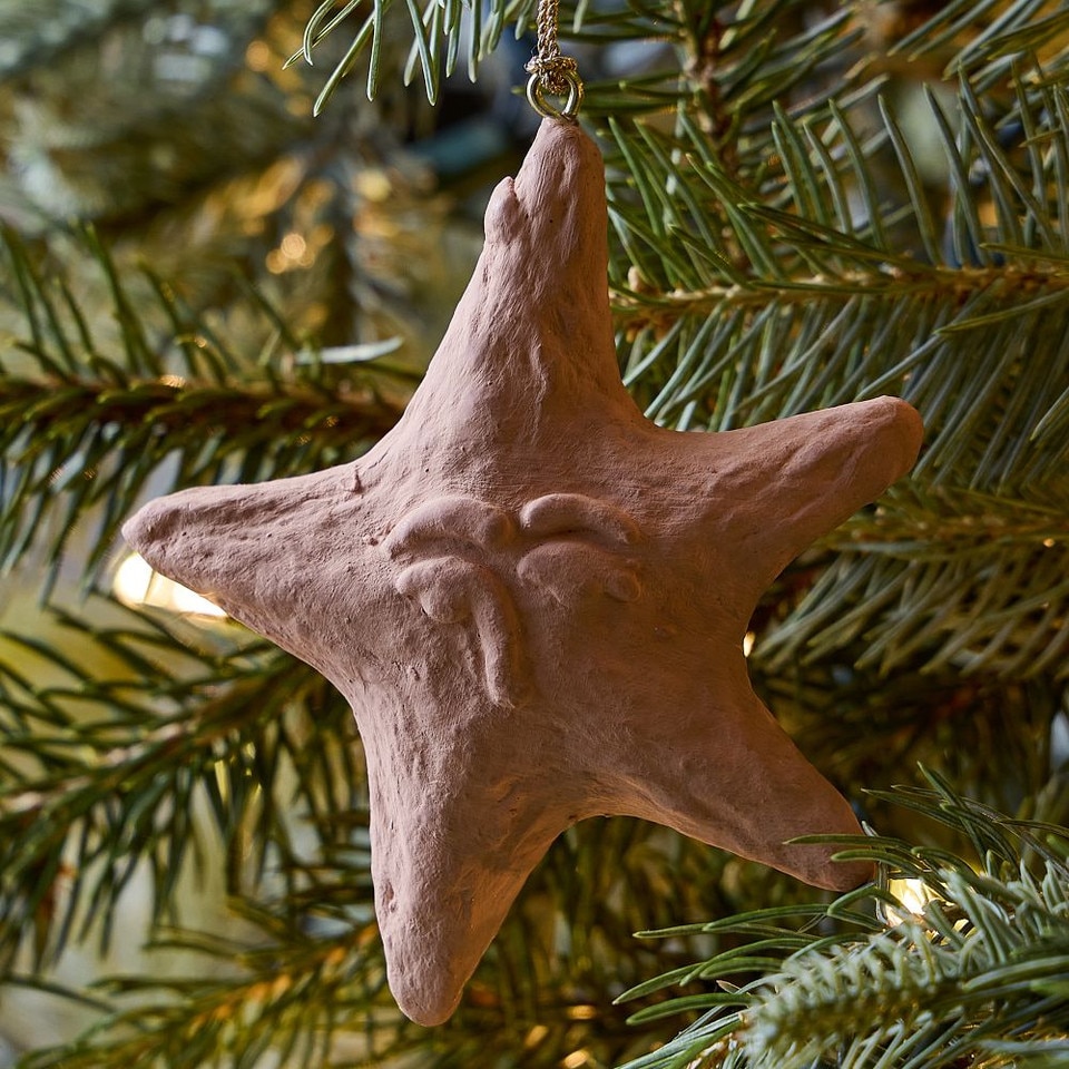 Cotton Mache Star Bauble