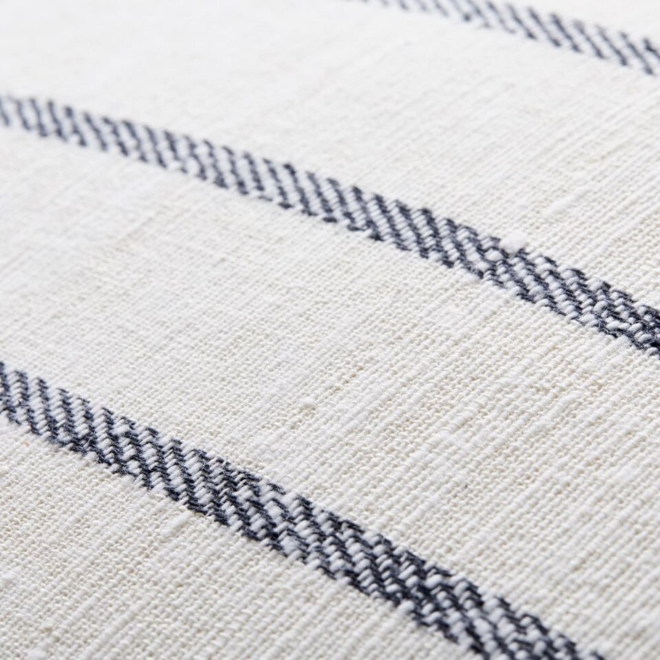 Cotton Silk Simple Stripe Cushion Cover