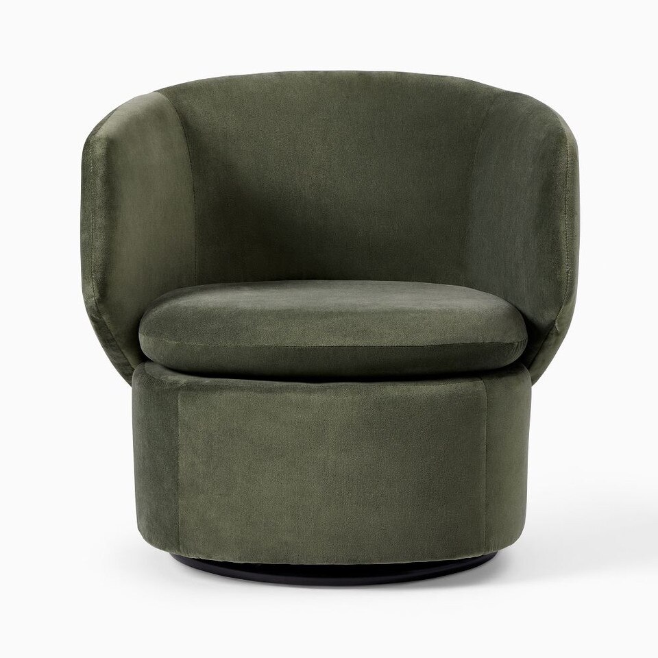 Crescent Swivel Armchair