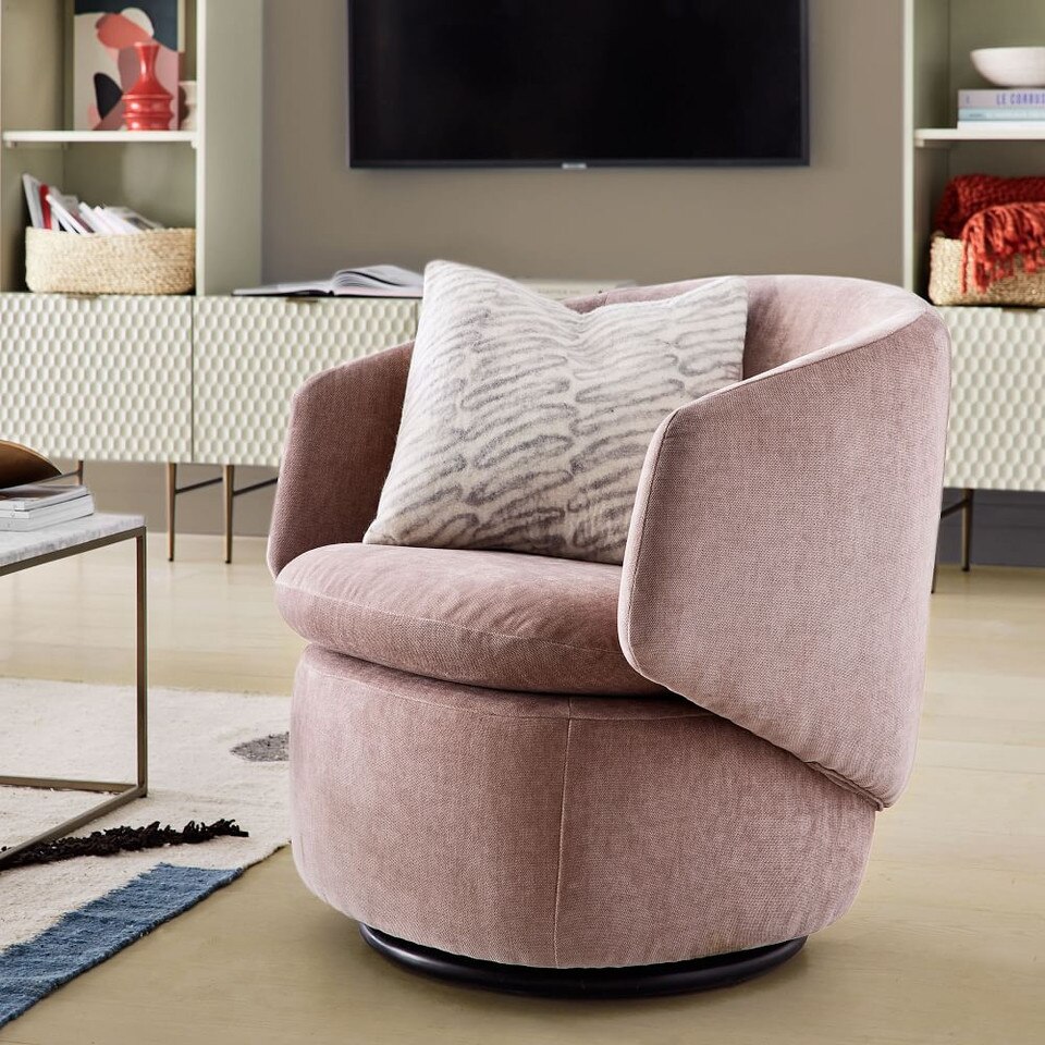 Crescent Swivel Armchair