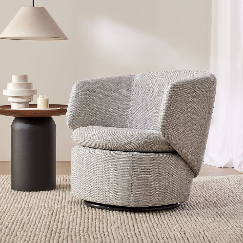 Crescent Swivel Armchair