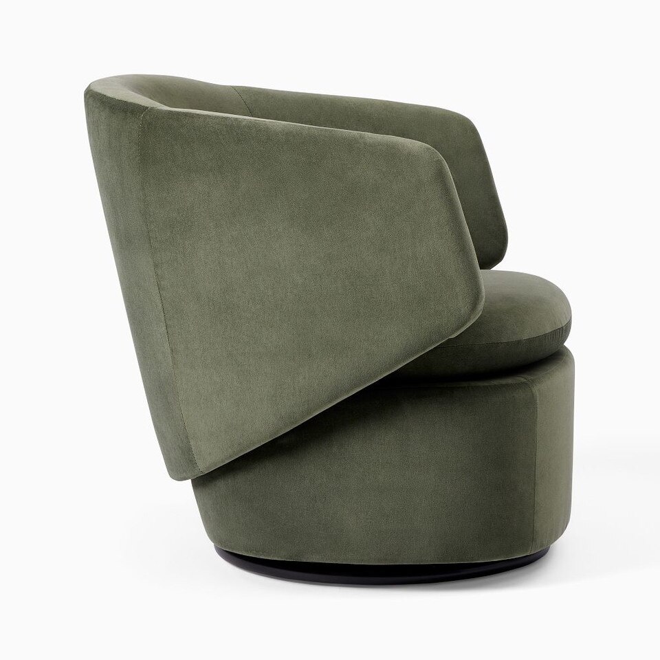 Crescent Swivel Armchair