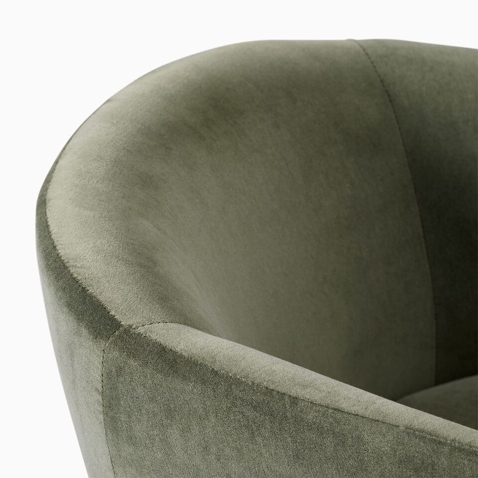 Crescent Swivel Armchair