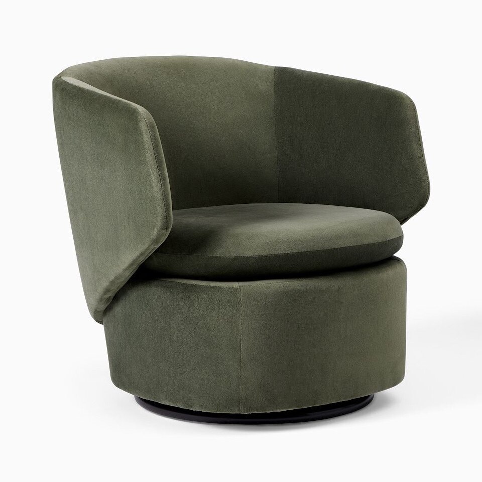 Crescent Swivel Armchair