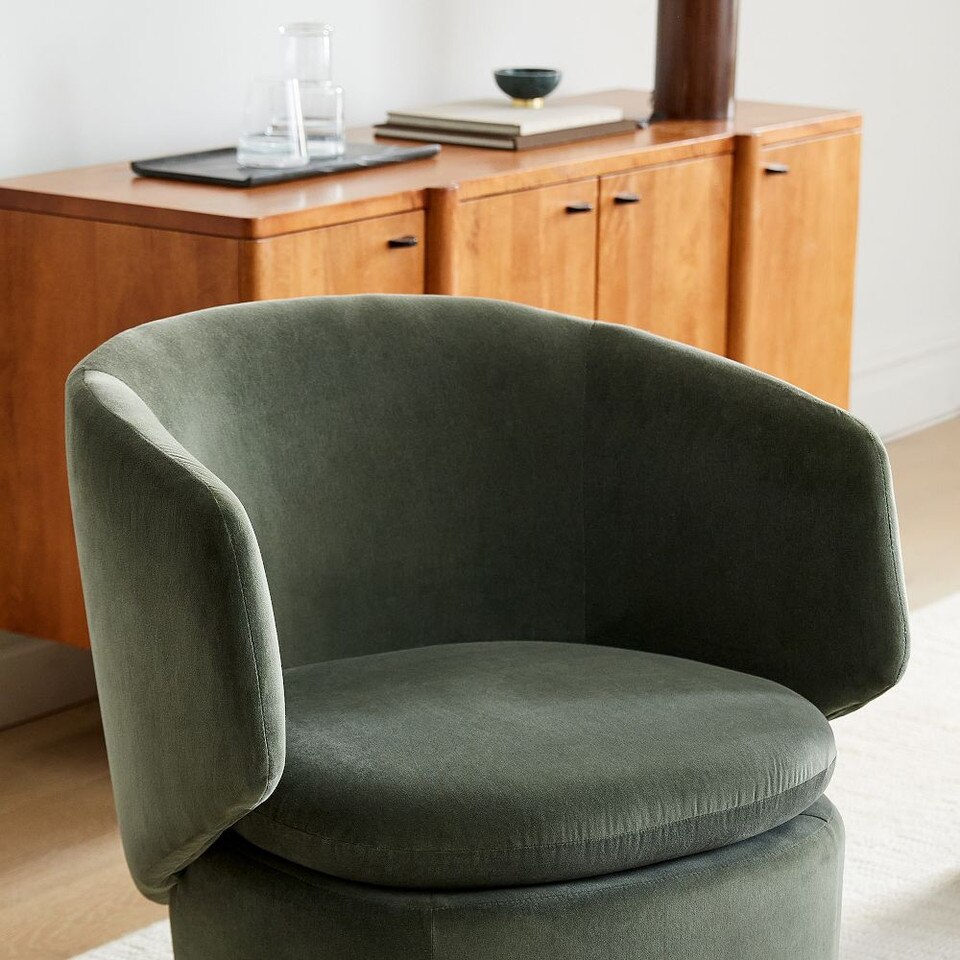 Crescent Swivel Armchair