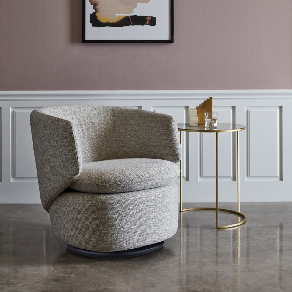 Crescent Swivel Armchair