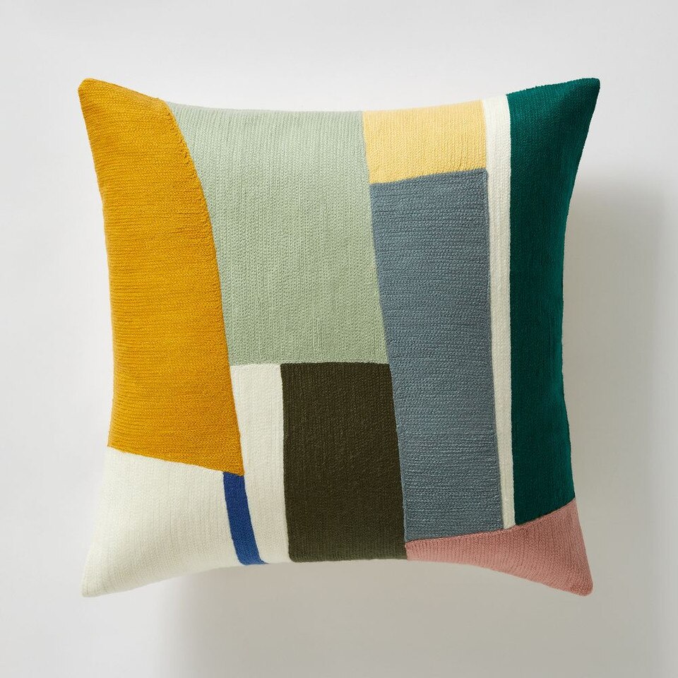 Crewel Geo Pieces Cushion Cover