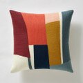 Housse de coussin en lin rayée ou chinée carrée 45x45 cm
