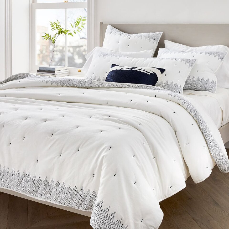 Criss Cross Stitch Bedspread & Pillowcases