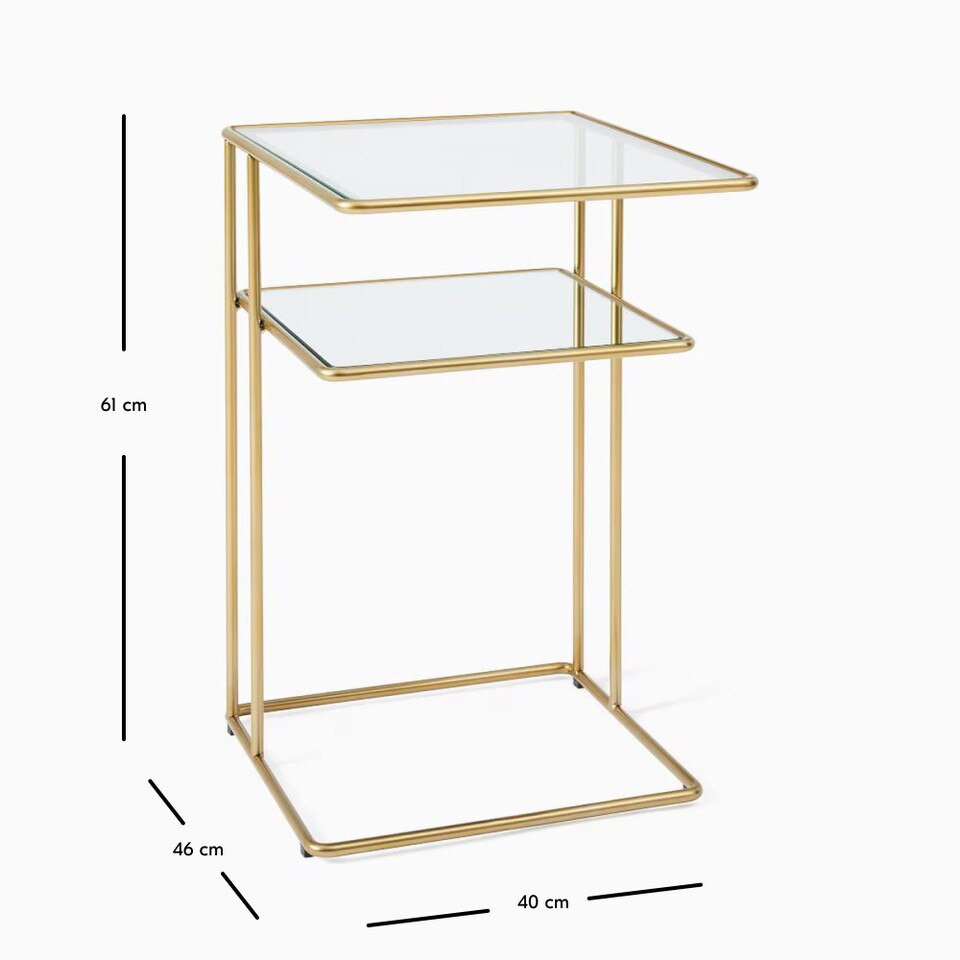 Curved Terrace Storage Bedside Table (40 cm)