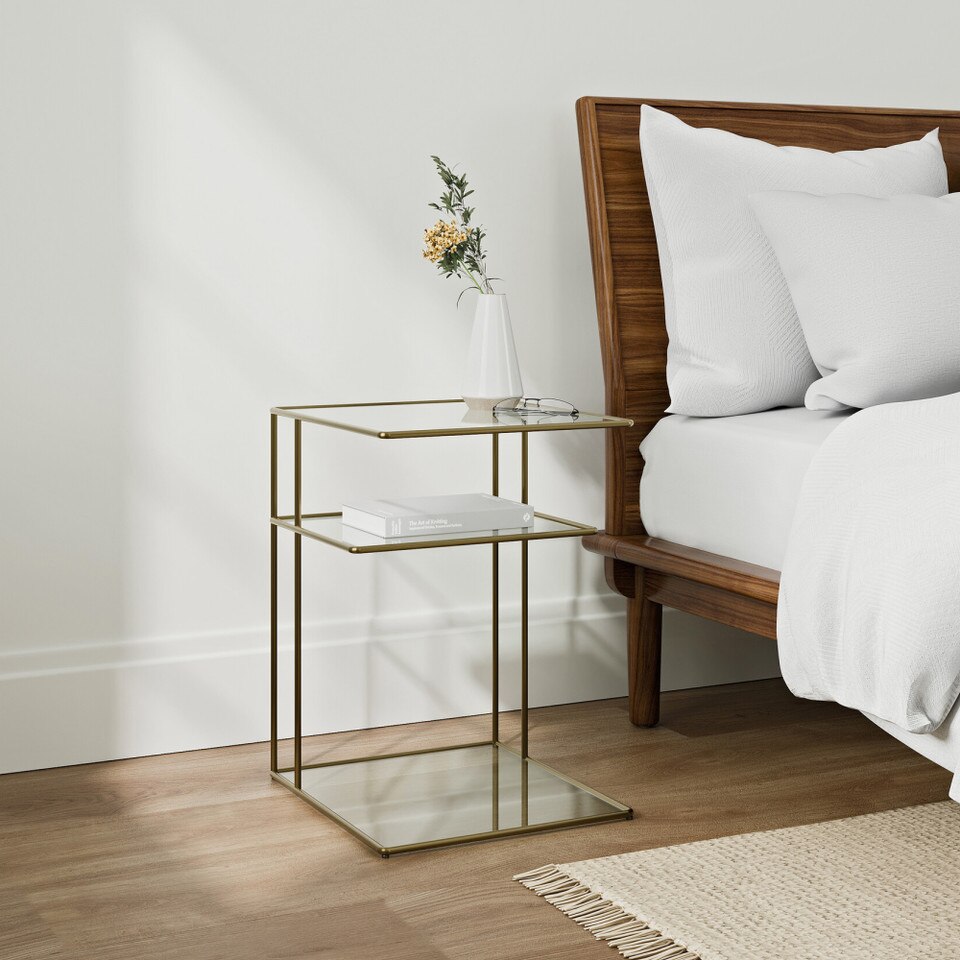 Curved Terrace Storage Bedside Table (40 cm)