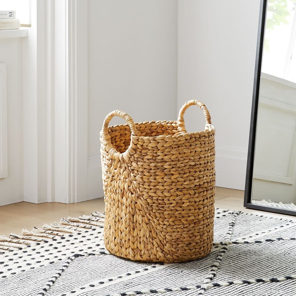 Curved Water Hyacinth Baskets