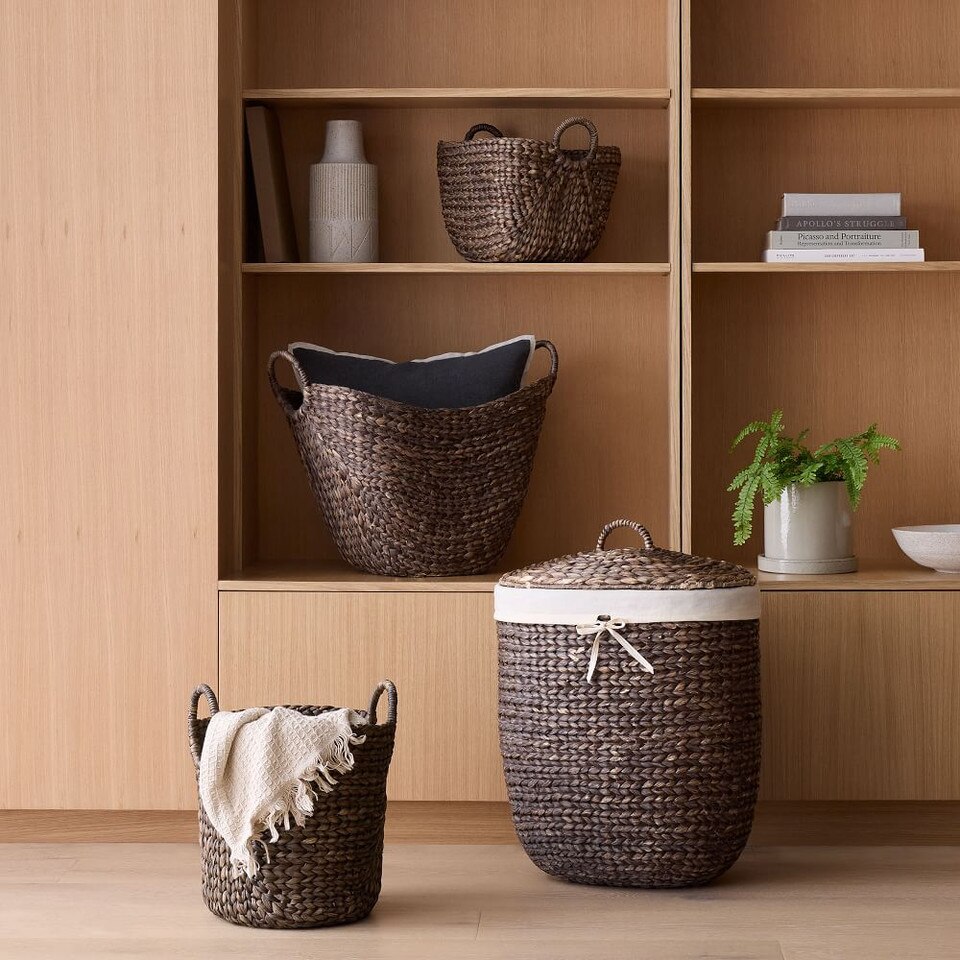 Curved Water Hyacinth Baskets