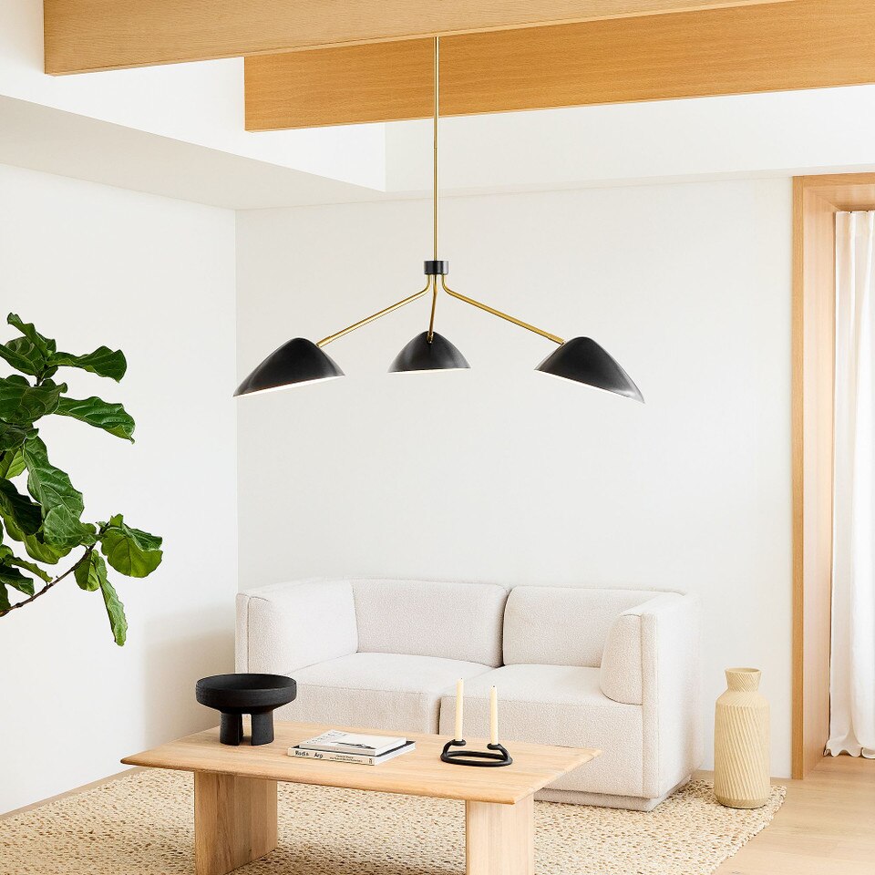 Curvilinear Mid-Century Chandelier