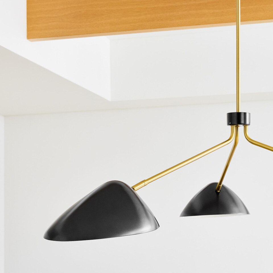 Curvilinear Mid-Century Chandelier