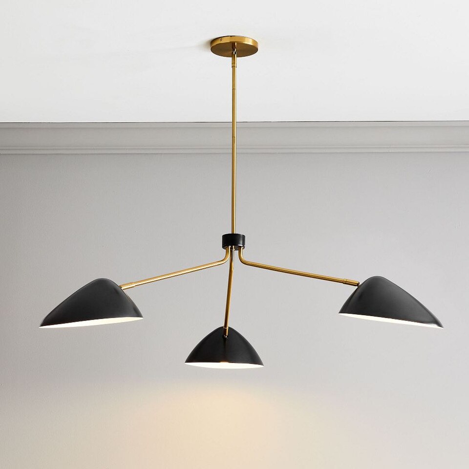 Curvilinear Mid-Century Chandelier