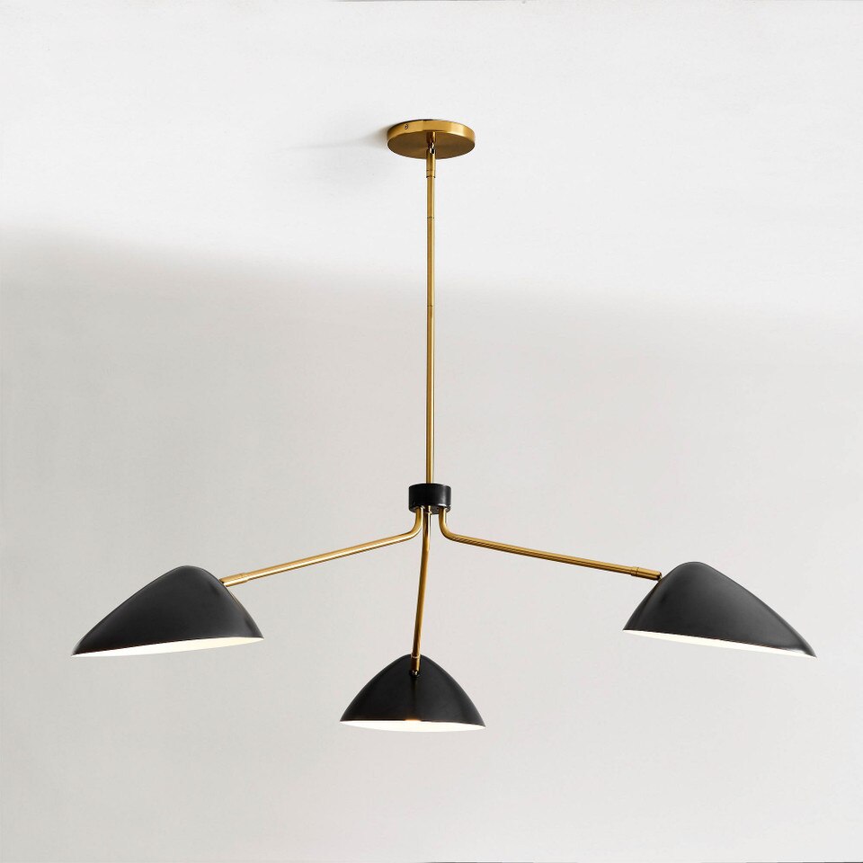 Curvilinear Mid-Century Chandelier