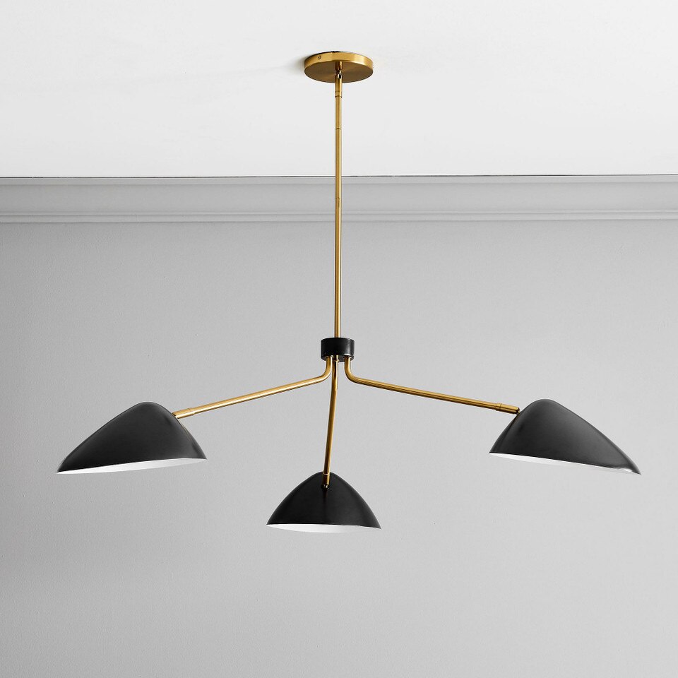 Curvilinear Mid-Century Chandelier