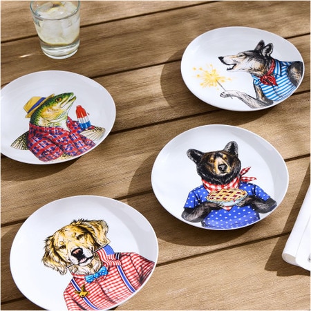 Dapper Animal Summer Plates