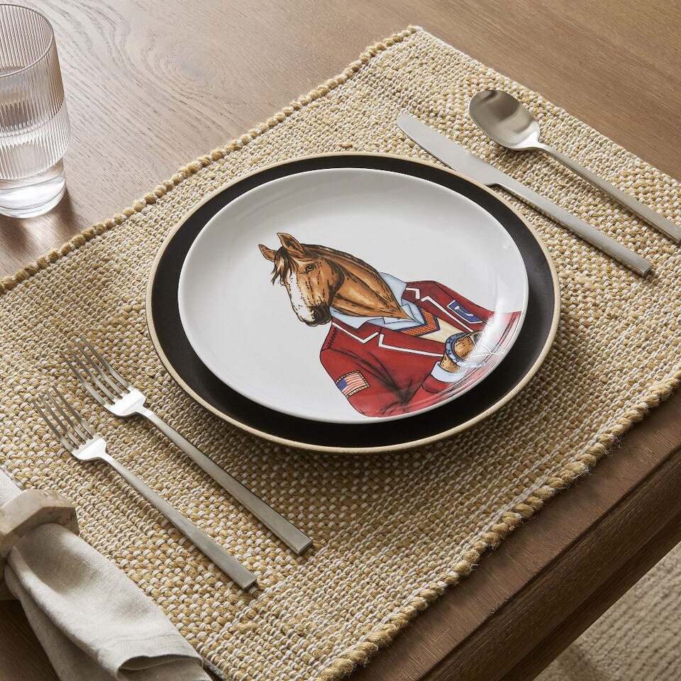 Dapper Preppy Animal Salad Plates
