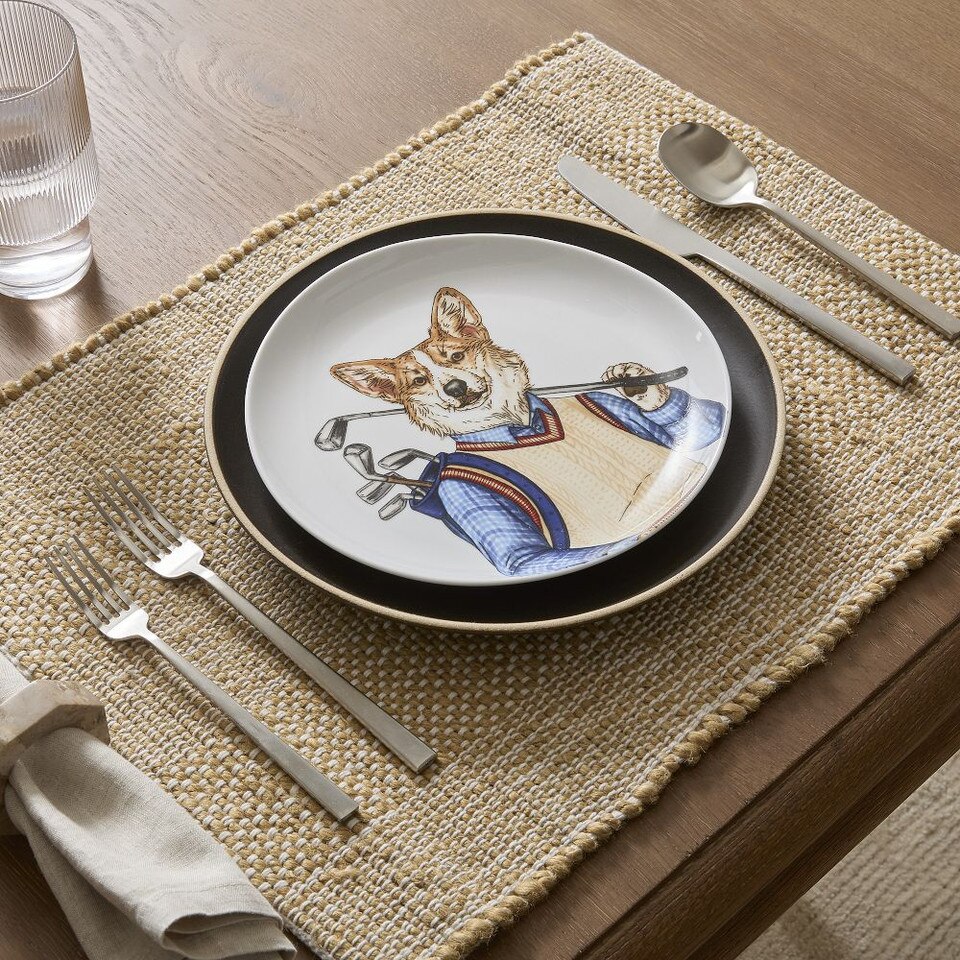 Dapper Preppy Animal Salad Plates