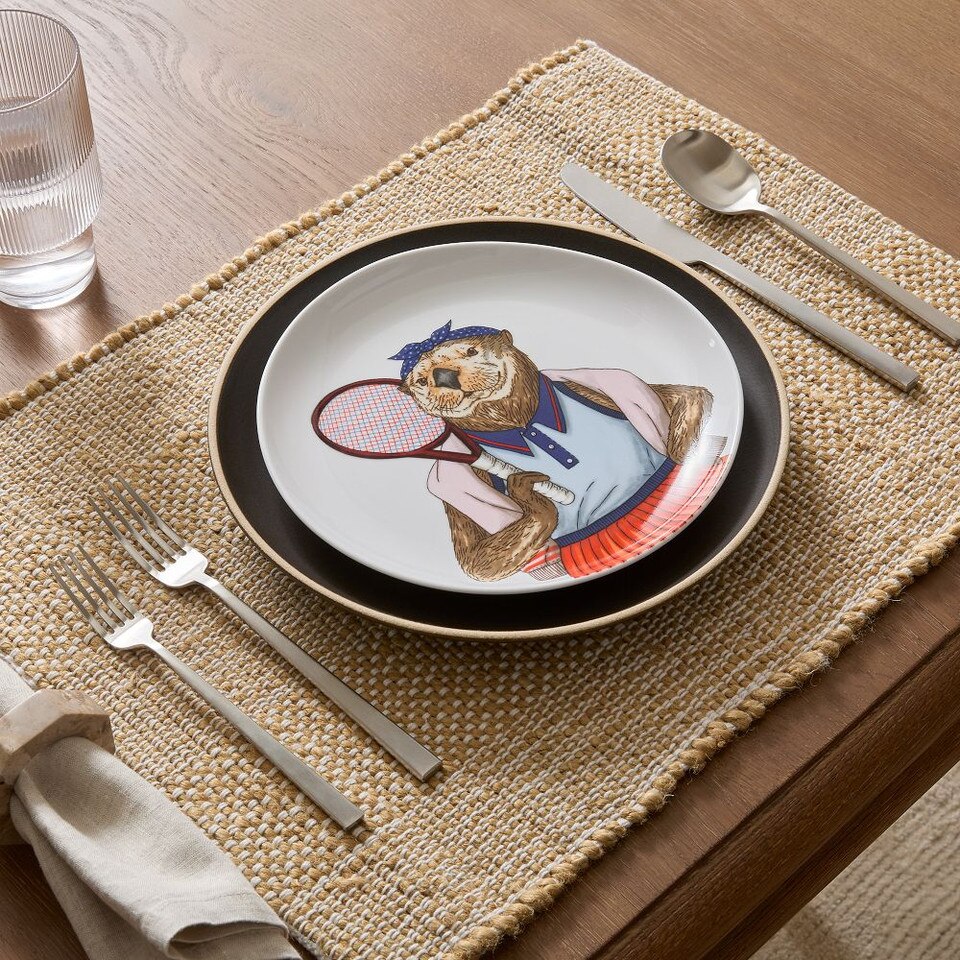 Dapper Preppy Animal Salad Plates