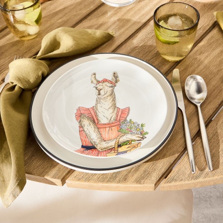 Dapper Preppy Animal Salad Plates