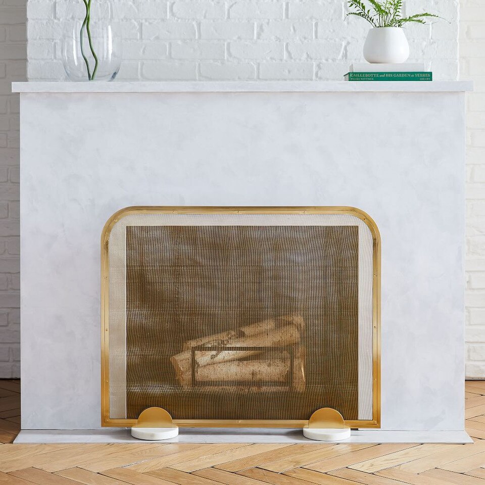 Deco Metal Fireplace Screen