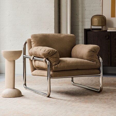 Desmond Leather Armchair Luxurious Inviting Seating West Elm UK - Main Image
