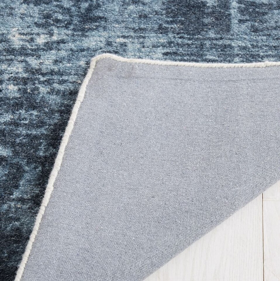 Distressed Arabesque Wool Rug