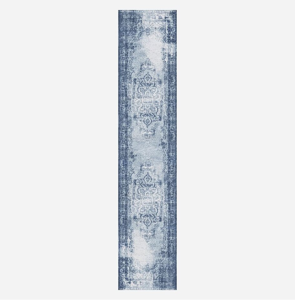 Distressed Arabesque Wool Rug