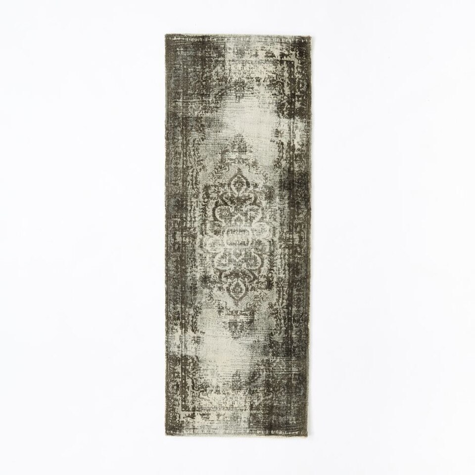 Distressed Arabesque Wool Rug