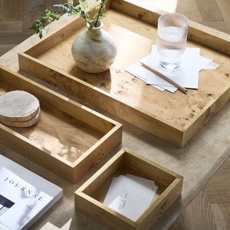Eden Burled Wood Trays