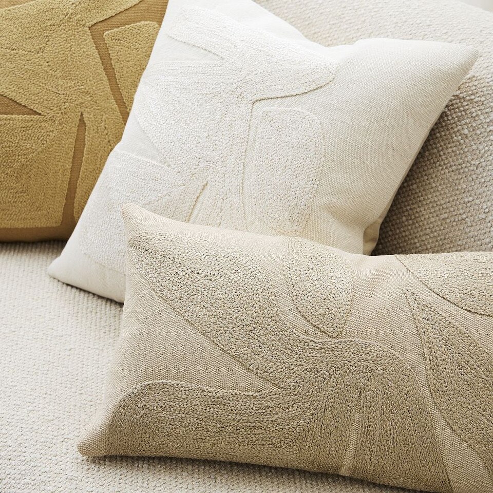 Embroidered Modern Abstract Cushion Cover