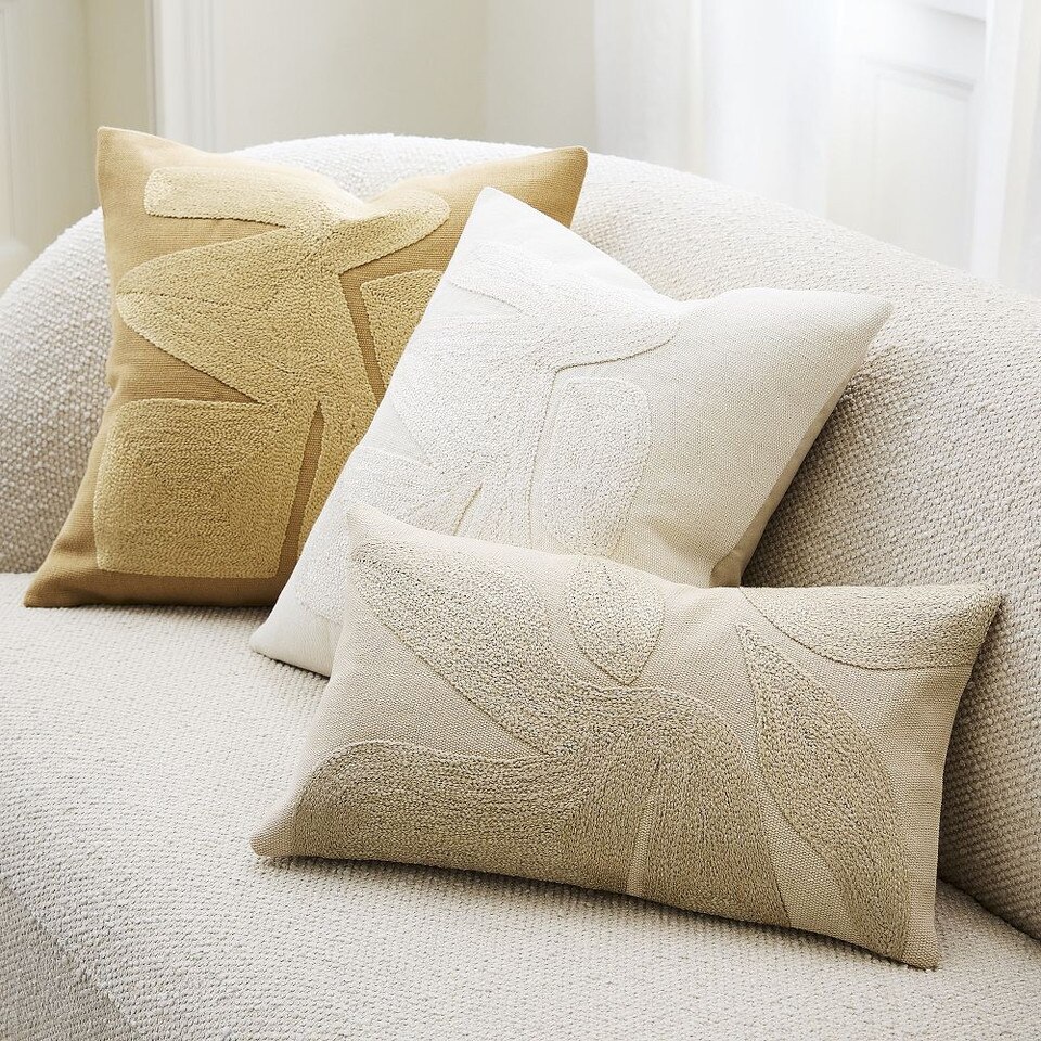 Embroidered Modern Abstract Cushion Cover