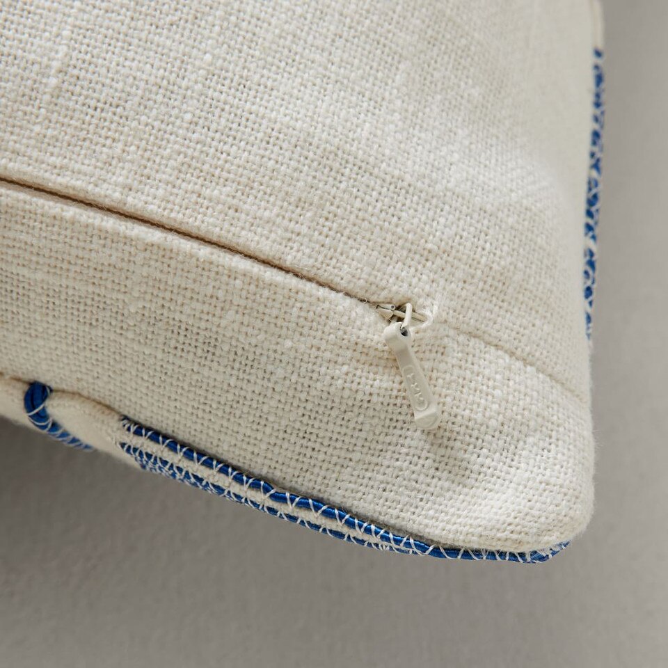 Embroidered Blank Shapes Cushion Cover