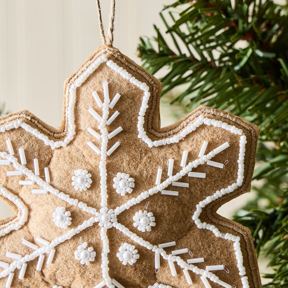 Embroidered Felt Gingerbread Ornament