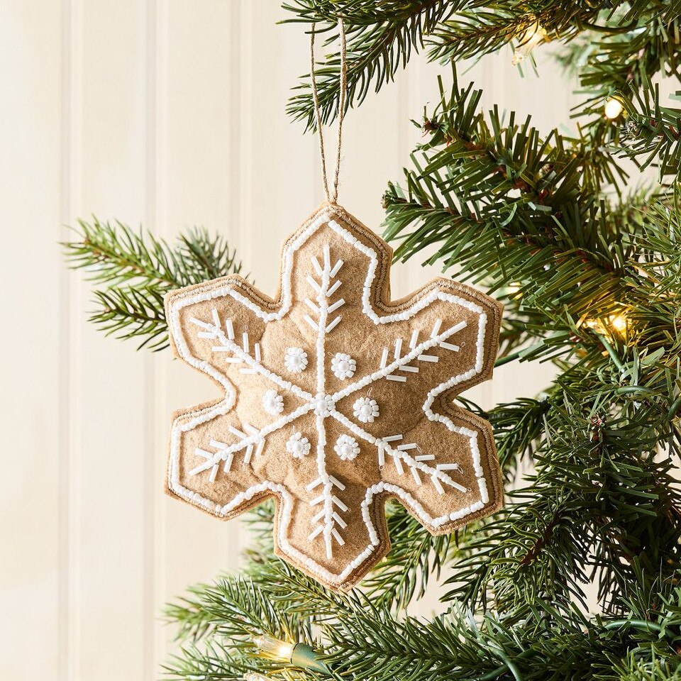 Embroidered Felt Gingerbread Ornament