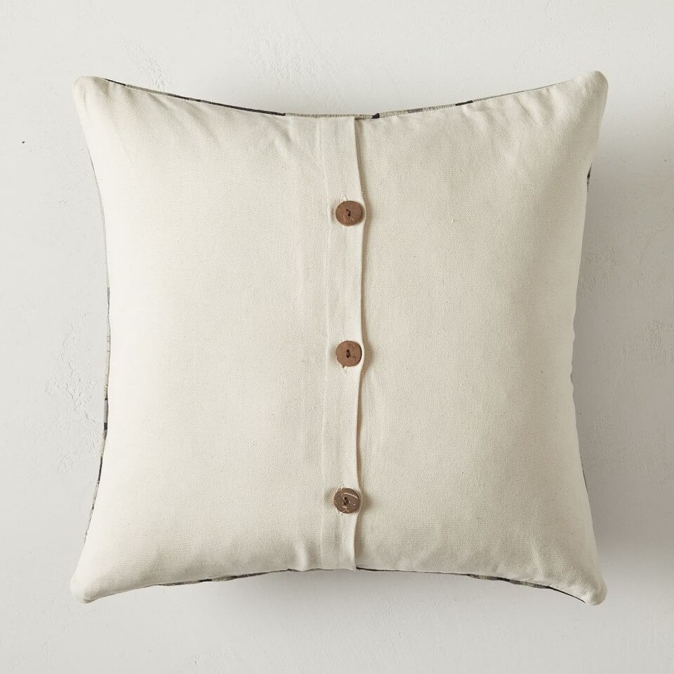 Embroidered Metallic Fans Cushion Cover