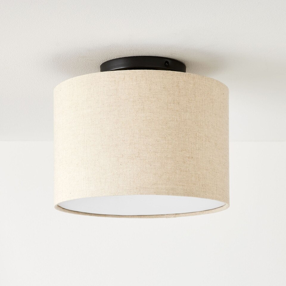 Fabric Shade Drum Flushmount