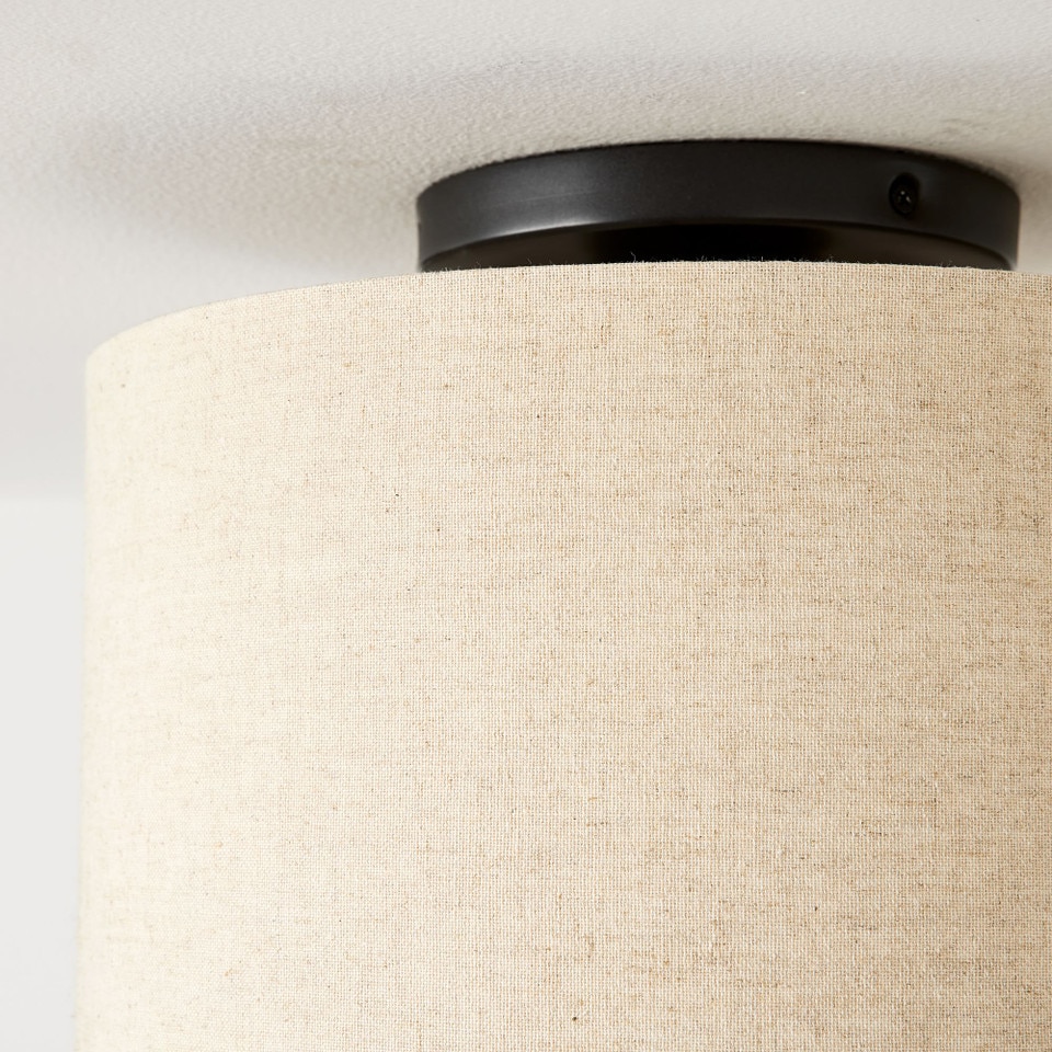 Fabric Shade Drum Flushmount
