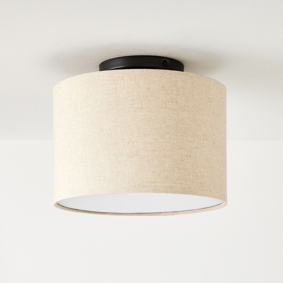 Fabric Shade Drum Flushmount