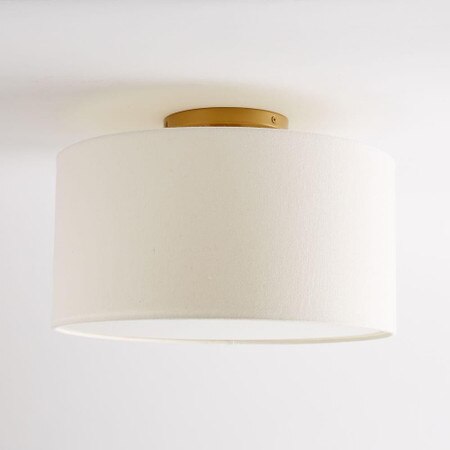 Fabric Shade Flushmount Drum White West Elm United Kingdom - Flush Mount Ceiling Light With Linen Shade Fabric Shade Flushmount Drum White West Elm United Kingdom - Flush Mount Ceiling Light With Linen Shade
