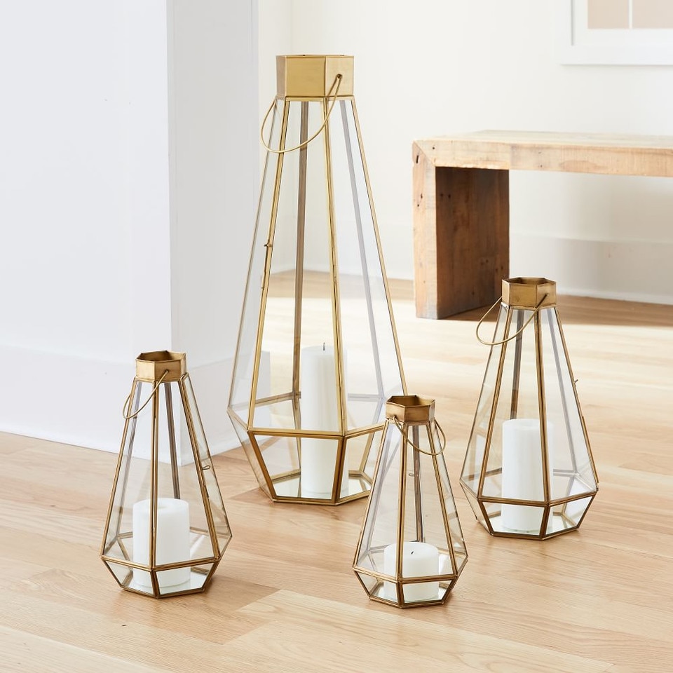Faceted Glass & Metal Lanterns