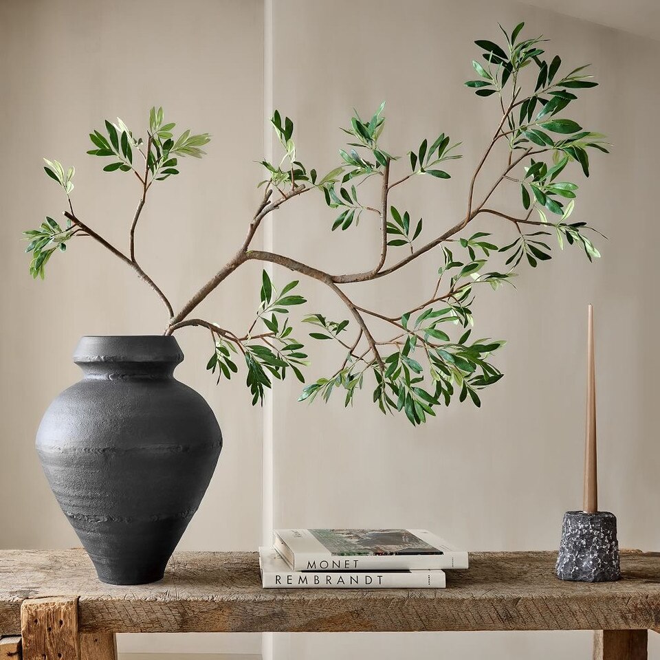 Faux Black Olive Branch