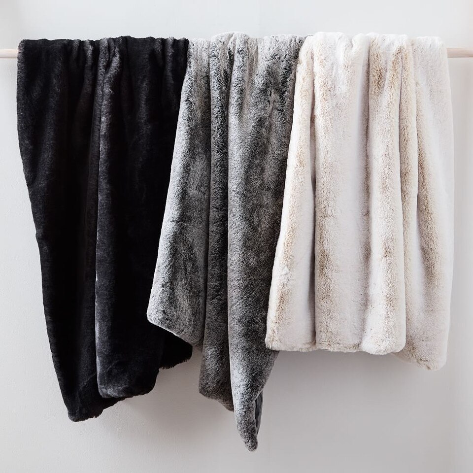 West Elm Faux Fur Throw
