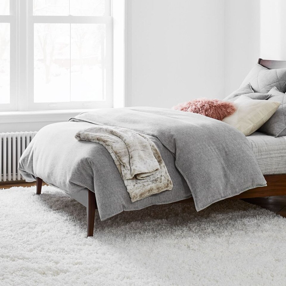Faux Fur Ombre Throw