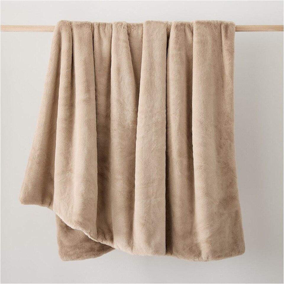 West Elm Faux Fur Throw