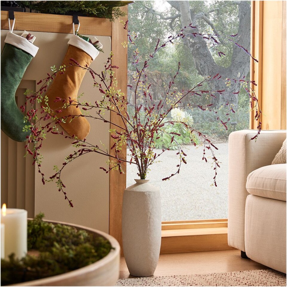 Faux Pepperberry Branch